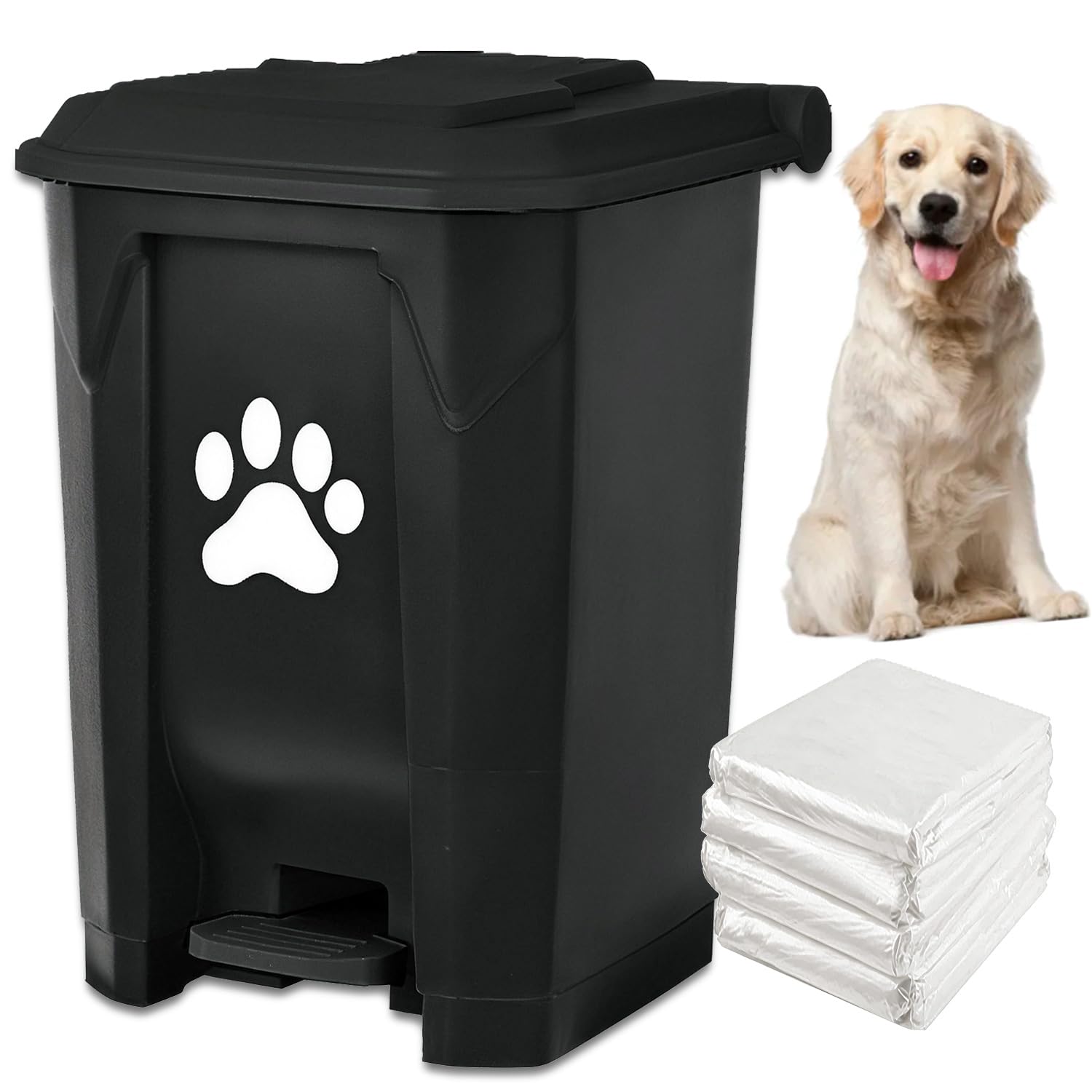 Tebiete station chien pédale ouverture – pratique et mains libres