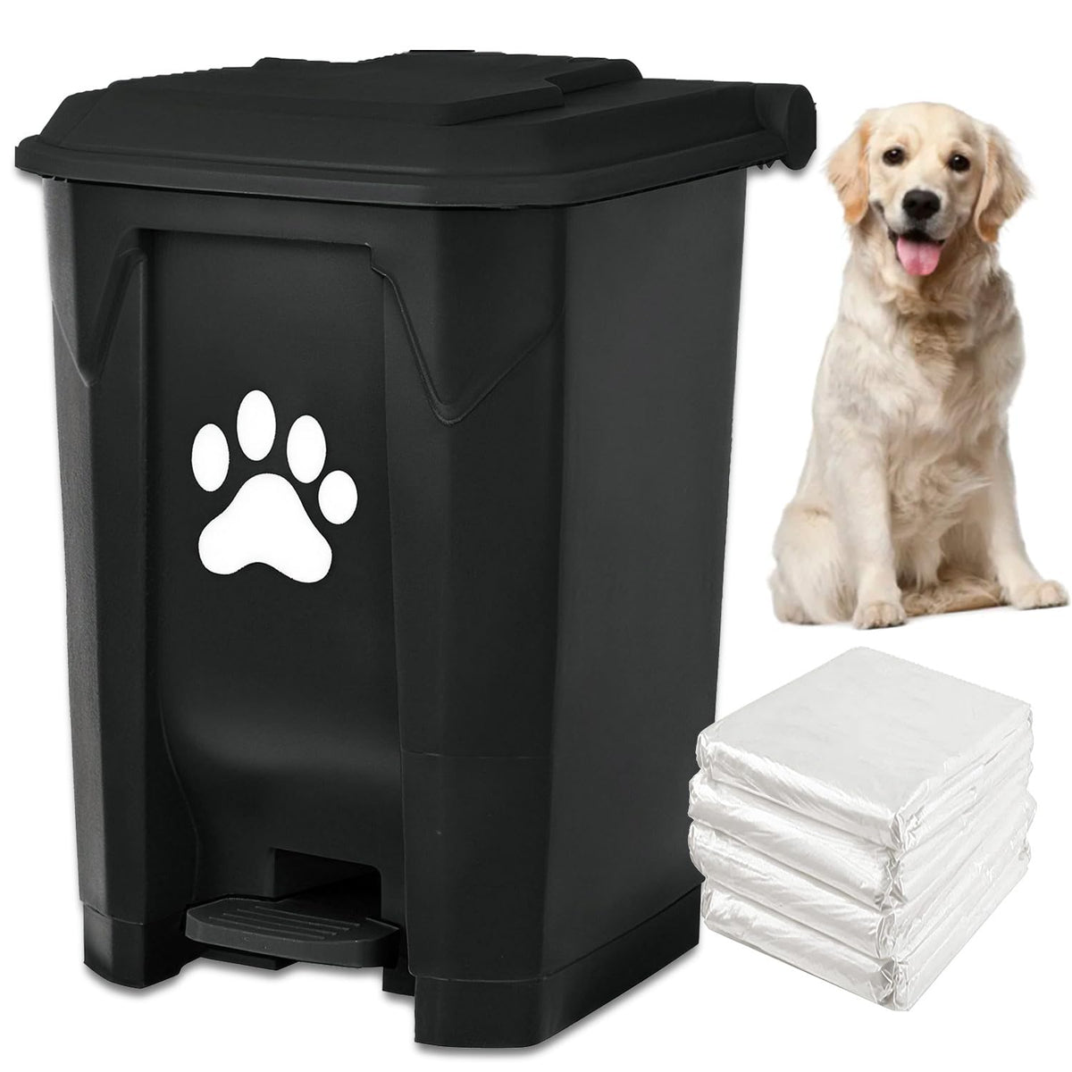 Tebiete station chien pédale ouverture – pratique et mains libres