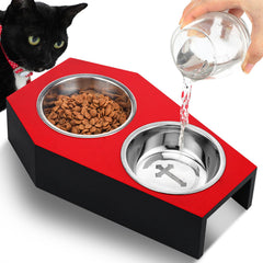 Teenyyou bol chat coffret gothique noir et rouge, décor intérieur élégant.