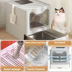 Boîte Tehoao pliable avec fermeture sûre et nettoyage pratique.