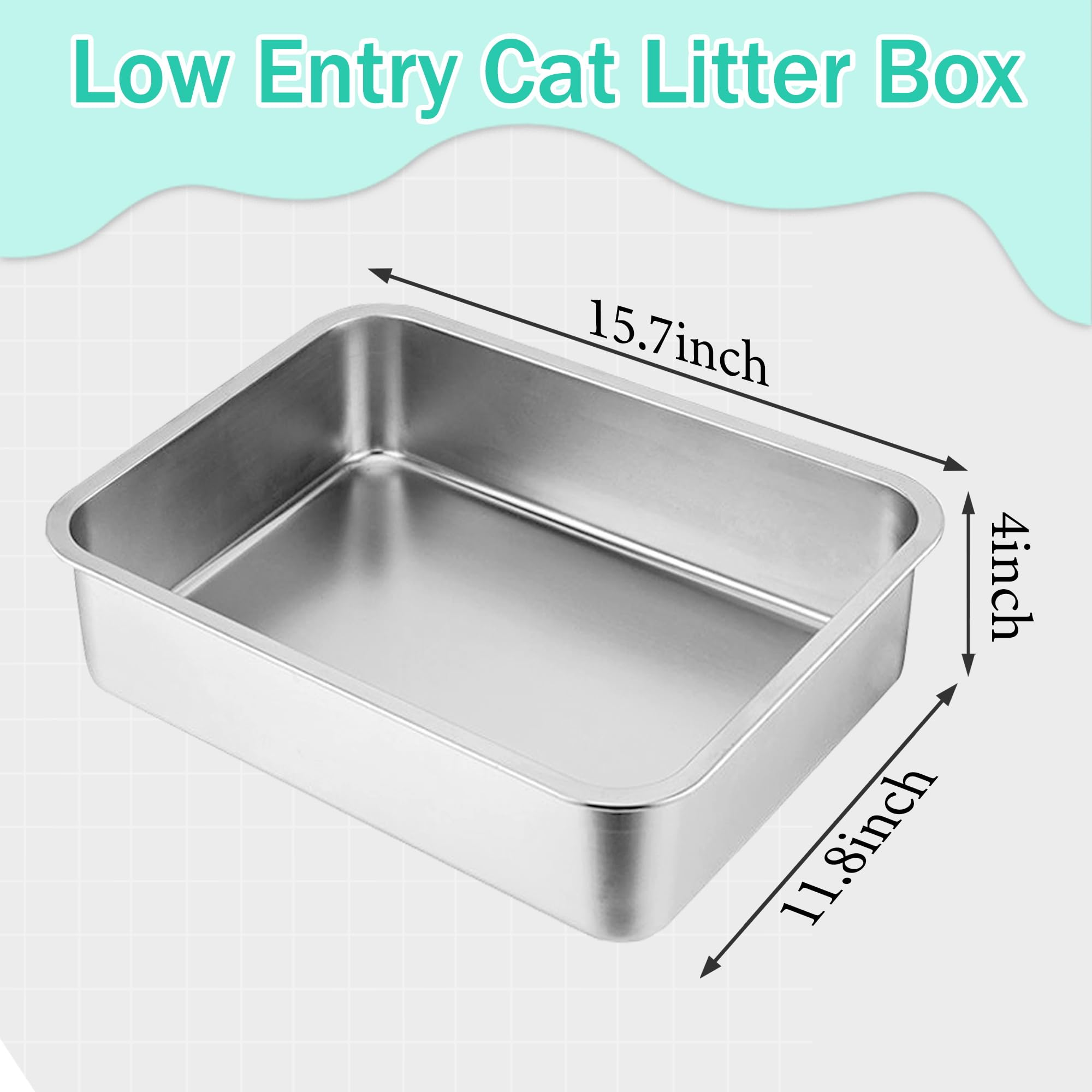 Tehoao litière inox, nettoyage rapide et entretien simple.