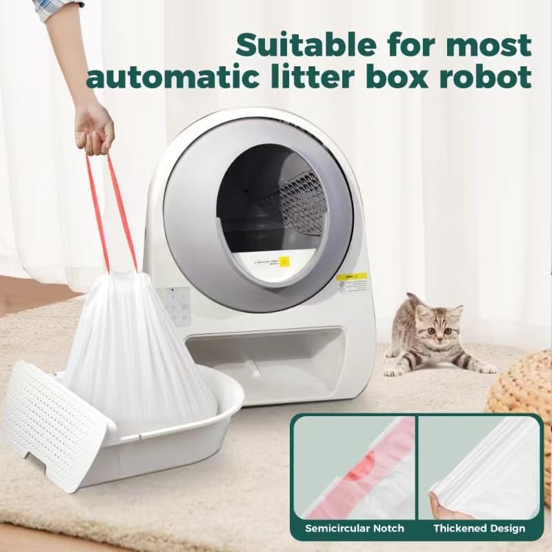 TELEGLO liner litière robotisée anti-odeurs, usage propre et efficace.