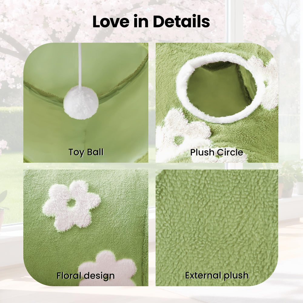 Tempcore flanelle tunnel chat couleur Daisy Green apporte une touche décorative douce