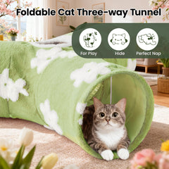 Tempcore flanelle tunnel chat pliage rapide pour transport et rangement