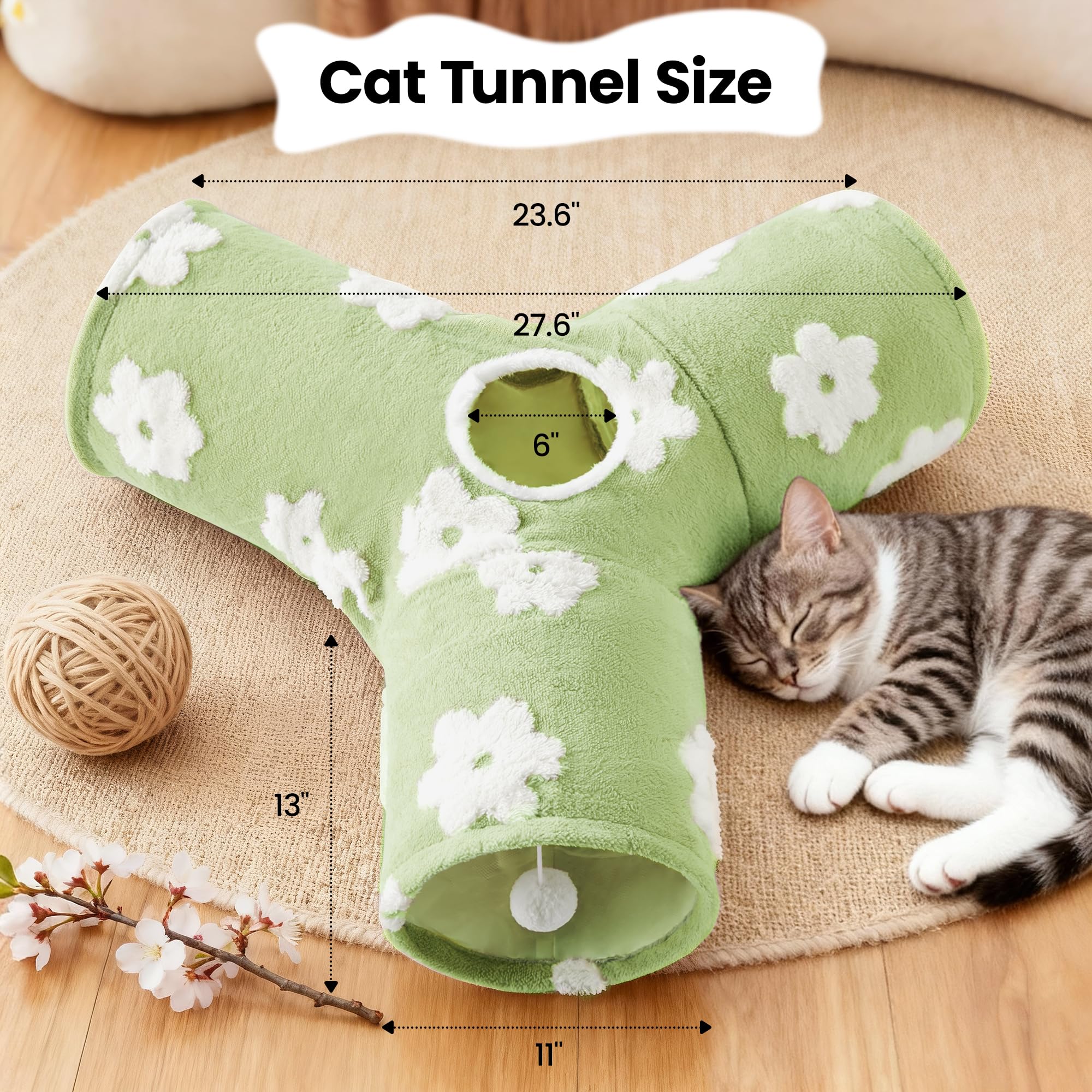 Tempcore flanelle tunnel chat porte œil, observation ludique pendant le jeu