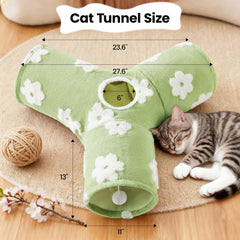 Tempcore flanelle tunnel chat porte œil, observation ludique pendant le jeu