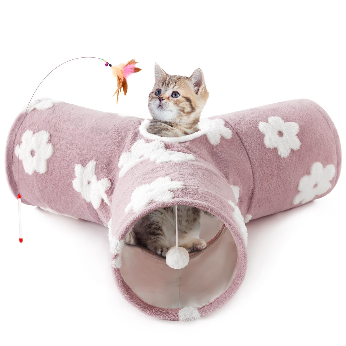 Tempcore tunnel chat 3 voies pliable: plus d'options de jeu pour votre chat.