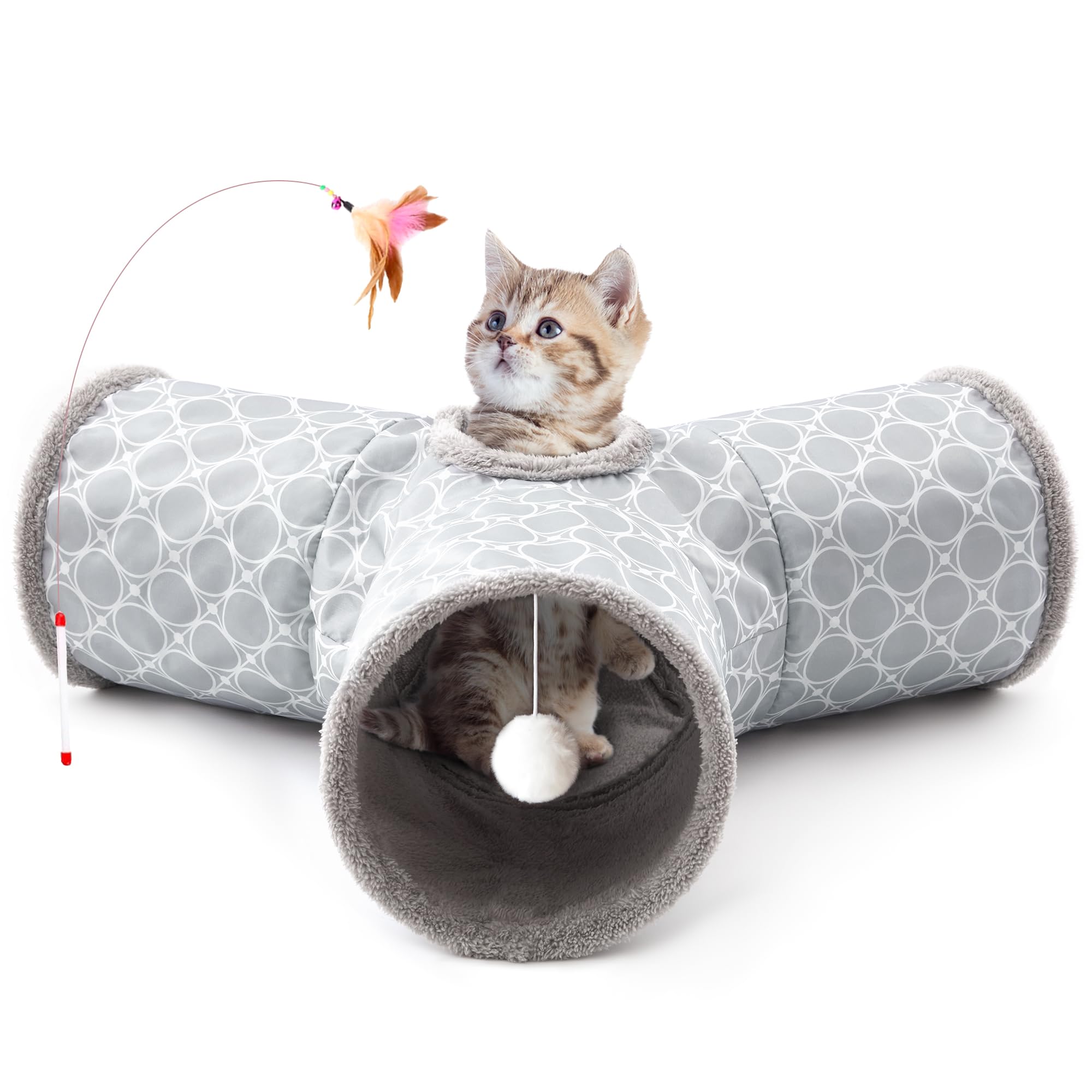 Tempcore tunnel chat: tunnel à 3 voies pliable pour s amuser et se dépenser.