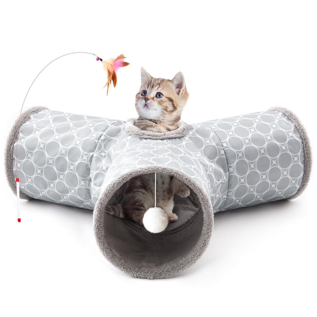 Tempcore tunnel chat: tunnel à 3 voies pliable pour s amuser et se dépenser.