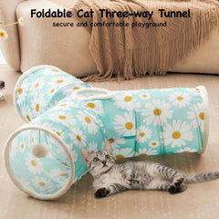Tempcore tunnel chat balle pendante à la sortie.