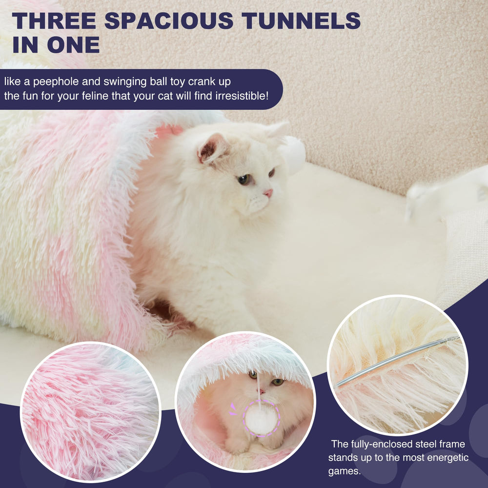 Tempcore tunnel chat boule pendante sortie pour stimulation et activité.