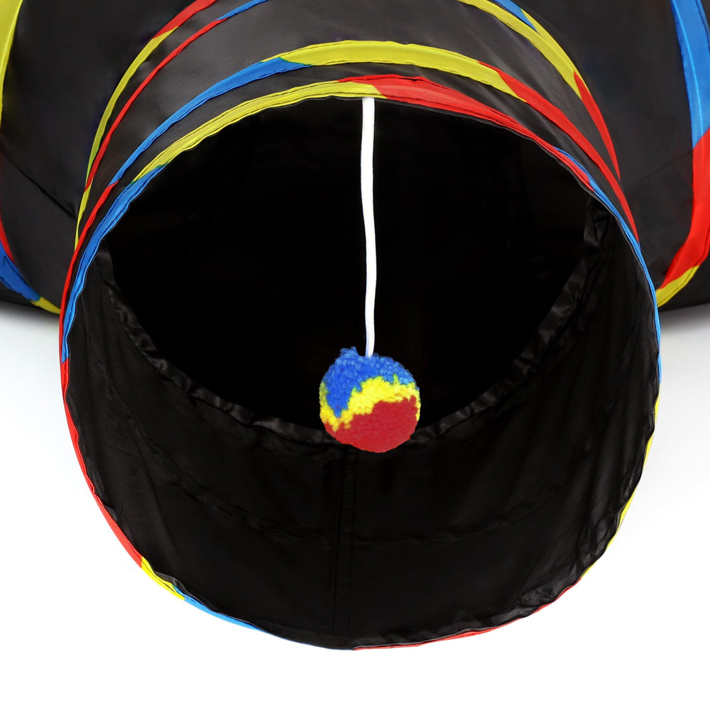 Tempcore tunnel chat compact et portable, rangement facile après le jeu.
