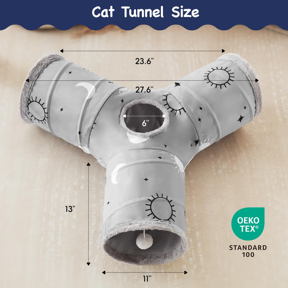 Tempcore tunnel-chat-fenêtre-observation stimule curiosité et exploration du chat.