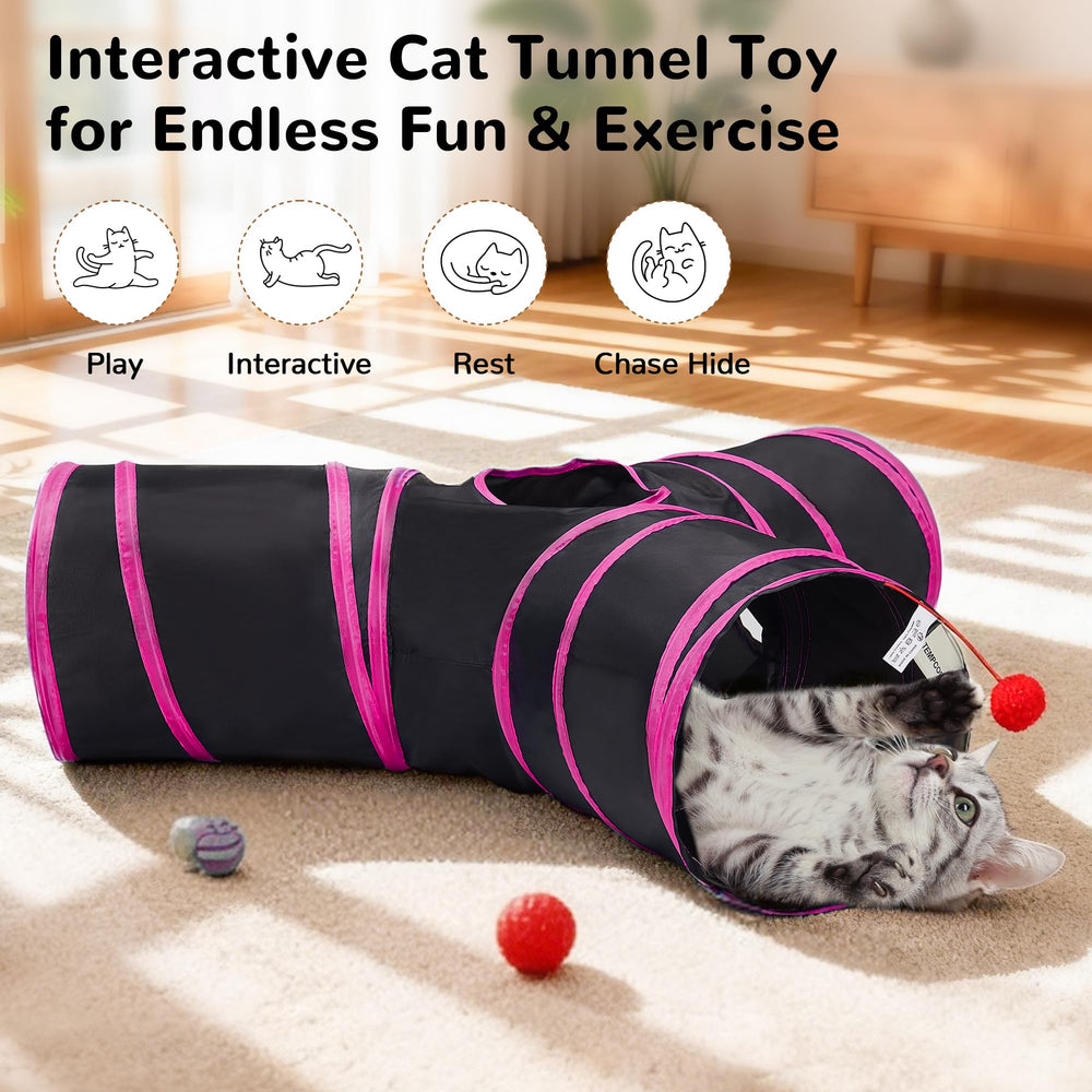 Tempcore tunnel chat avec œil de regard stimule l’exploration et le jeu.