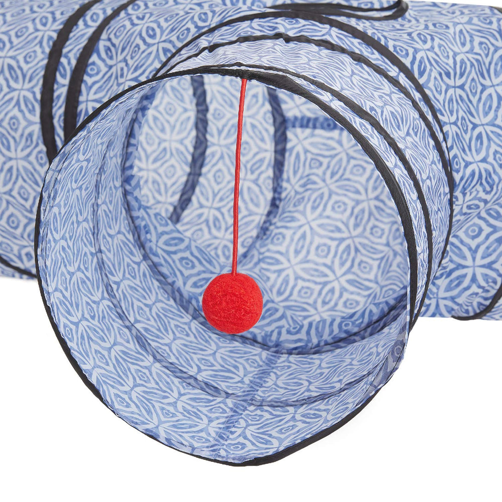 Tempcore tunnel chat pliable bleu rangement rapide et transport facile