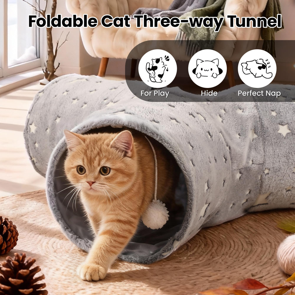 Tempcore tunnel chat pliable et portable: rangement rapide pour voyages.