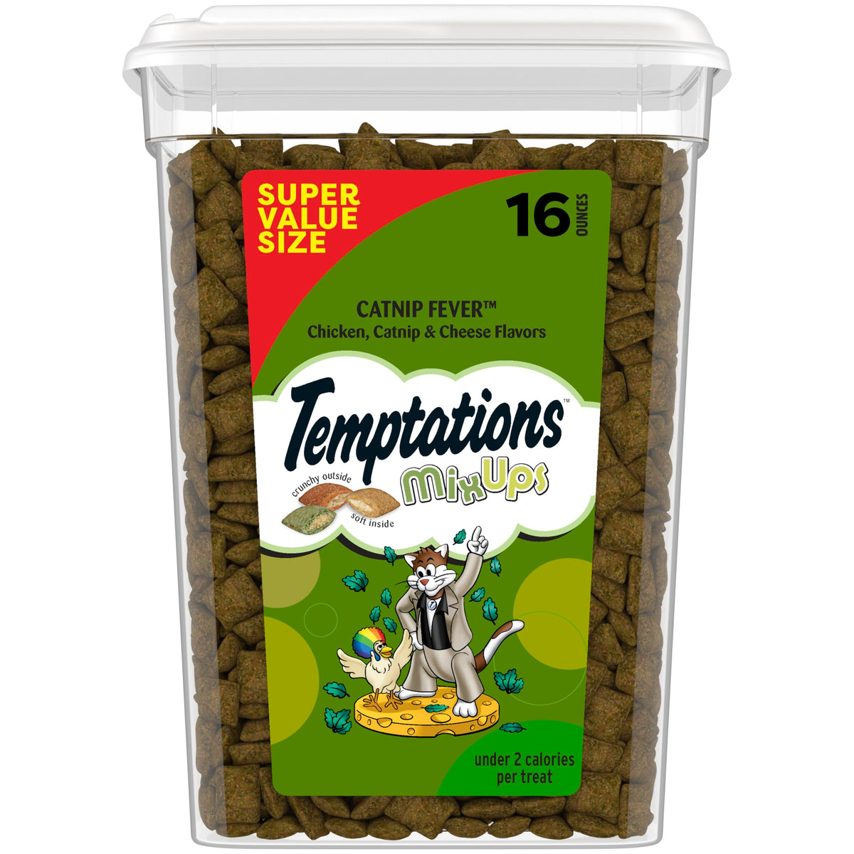 Friandise Temptations Catnip Fever dans le pot, croquante et moelleuse.