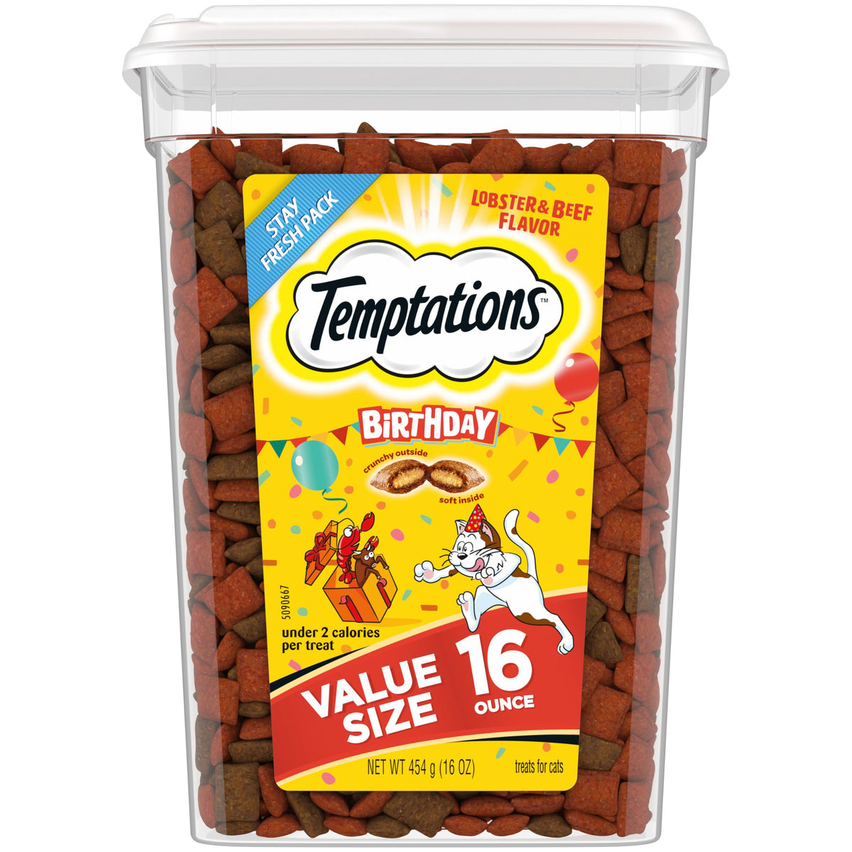 Friandises Temptations pour chat: texture croquante et moelleuse.