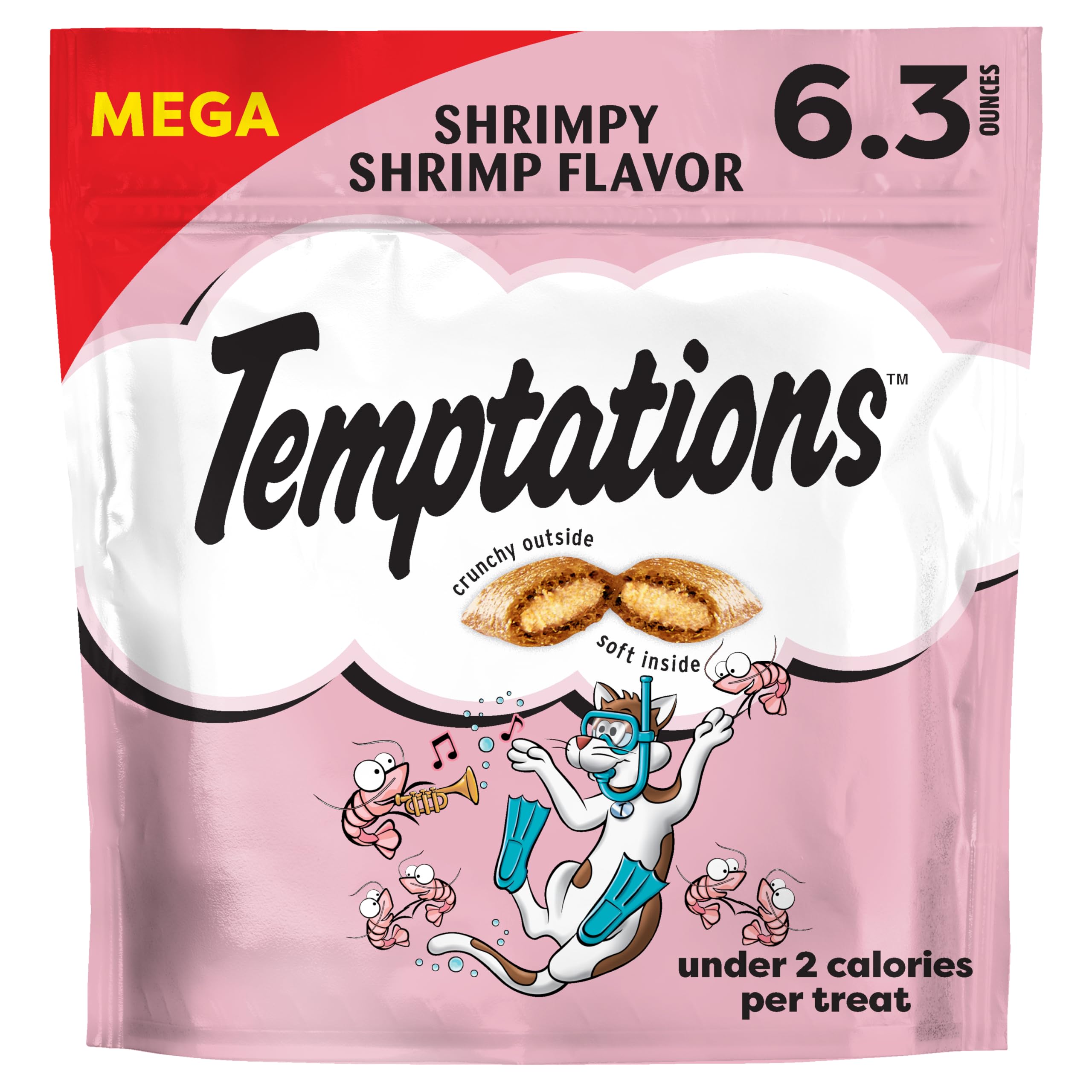 Temptations friandises pour chats, paquet fermé pour conserver la fraîcheur.