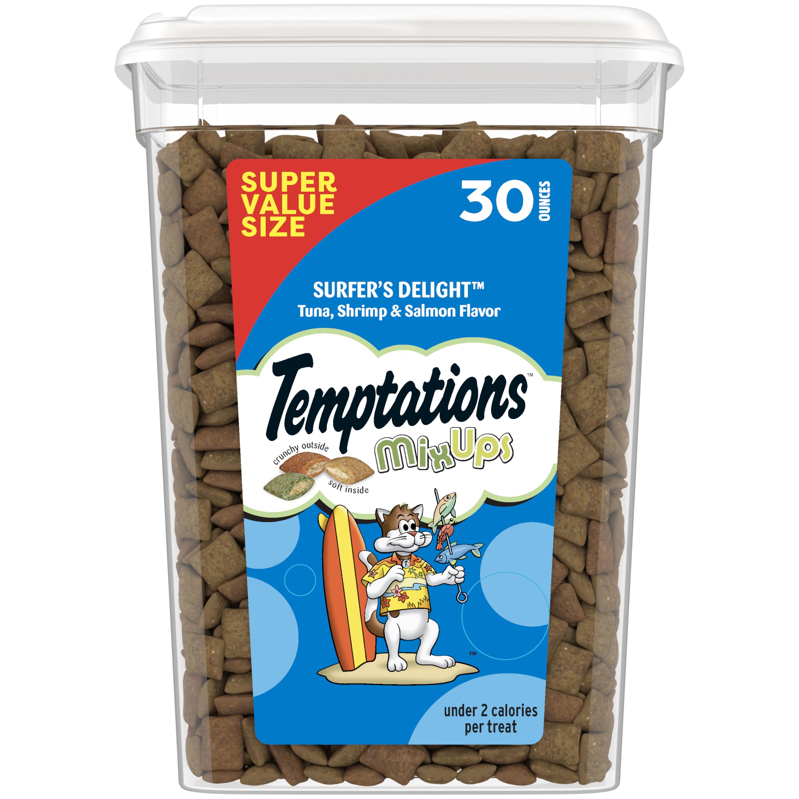 Temptations – friandises Plaisir du Surfeur, saveurs mer, croquantes et molles, récompense quotidienne