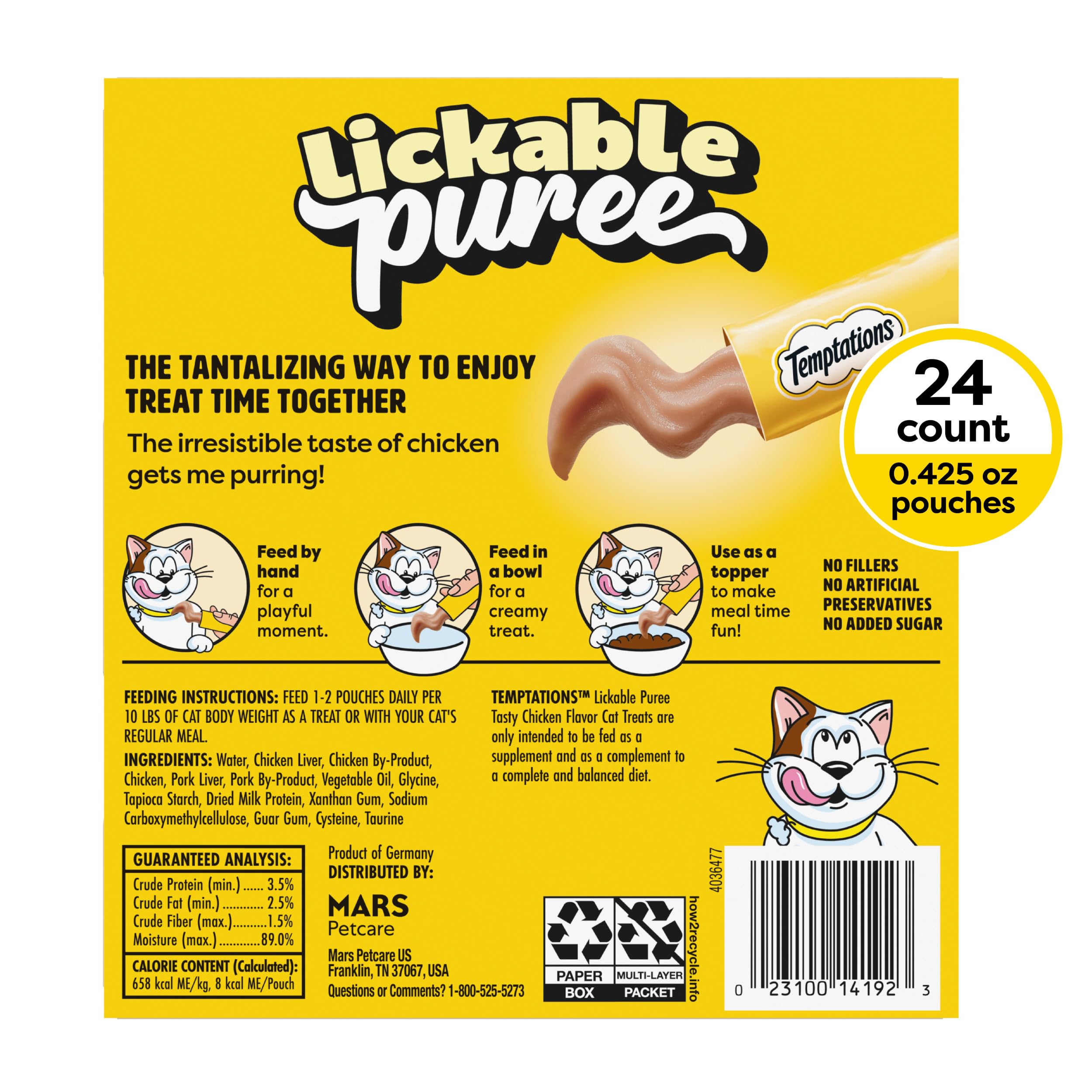 Temptations poulet purée crémeuse dans le tube 03 pour chat