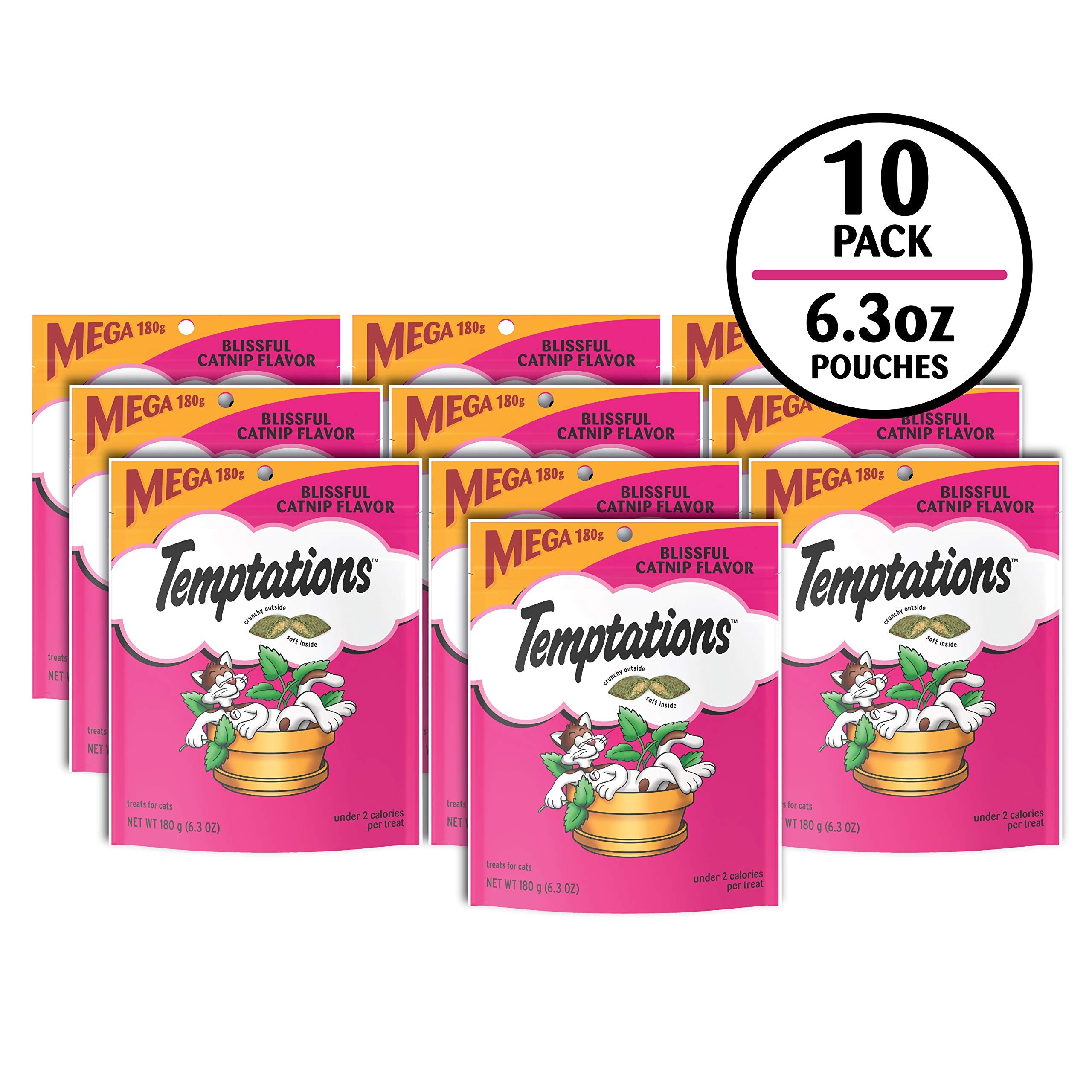 Saveur herbe-à-chat Temptations pour stimuler l’intérêt du chat.