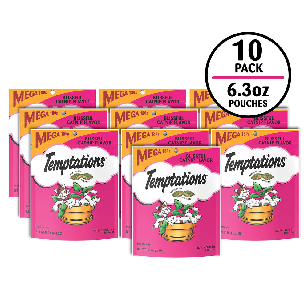 Saveur herbe-à-chat Temptations pour stimuler l’intérêt du chat.