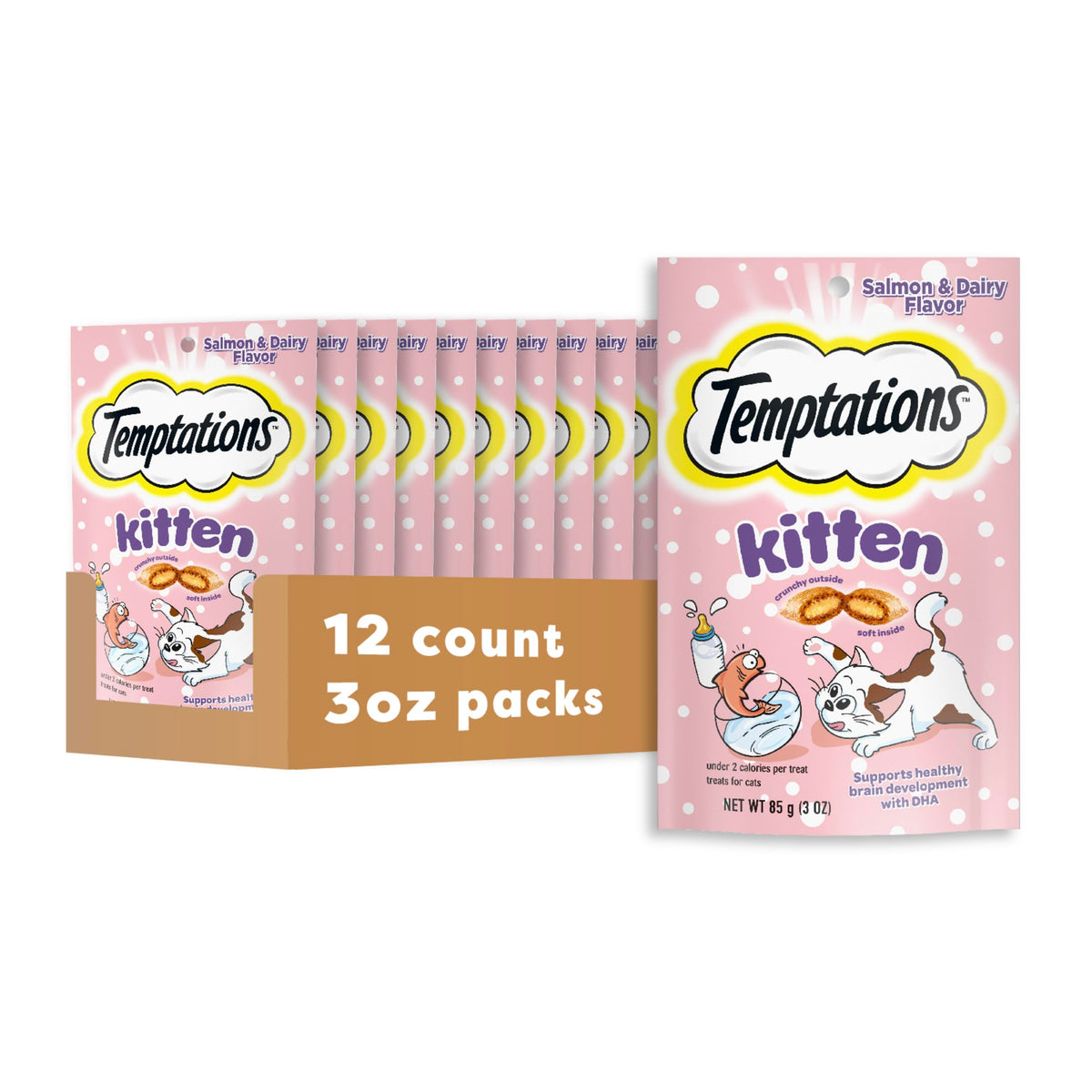 Temptations chaton croquant et moelleux dans un sachet pratique de 3 oz