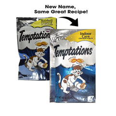 Gamme Temptations poulet Pack de 3, friandises faciles à doser pour chat.