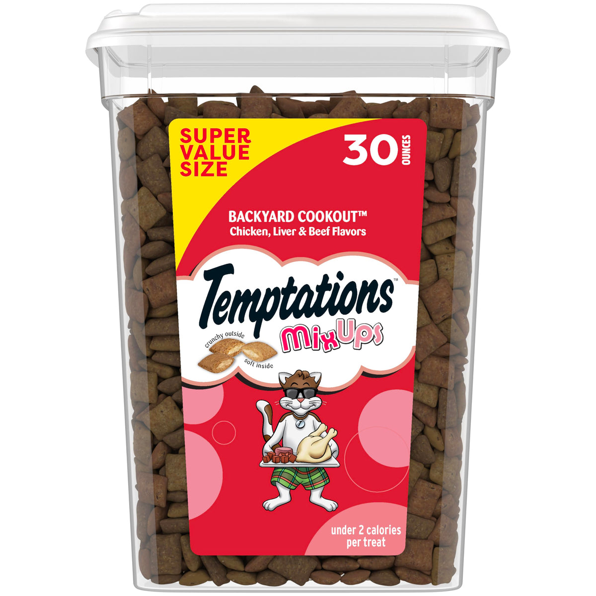 Temptations MixUps Backyard Cookout dans un bocal, récompense savoureuse pour chats
