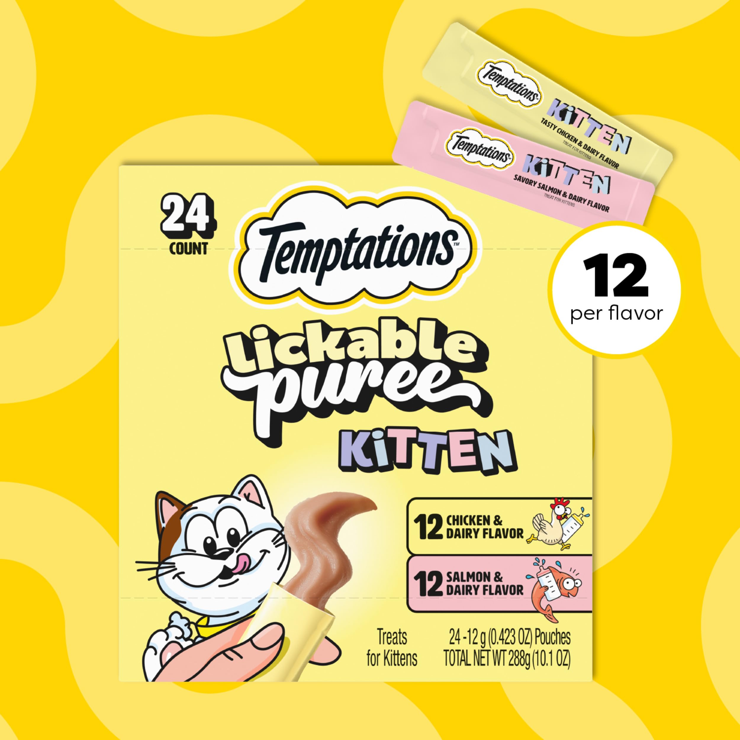 Temptations Purée Chaton utilisation garniture — polyvalente, servie a la main ou en bol.