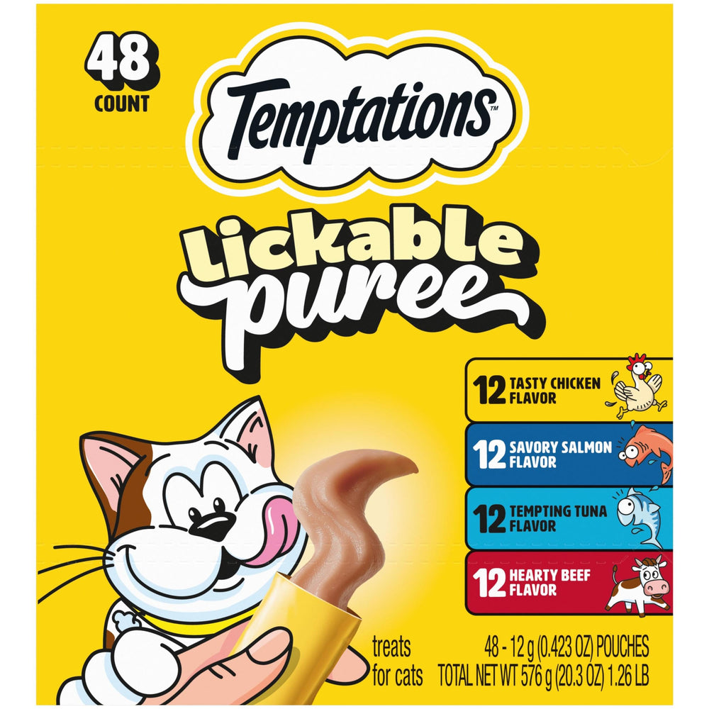 Temptations purée crémeuse au saumon, récompense savoureuse pour chat