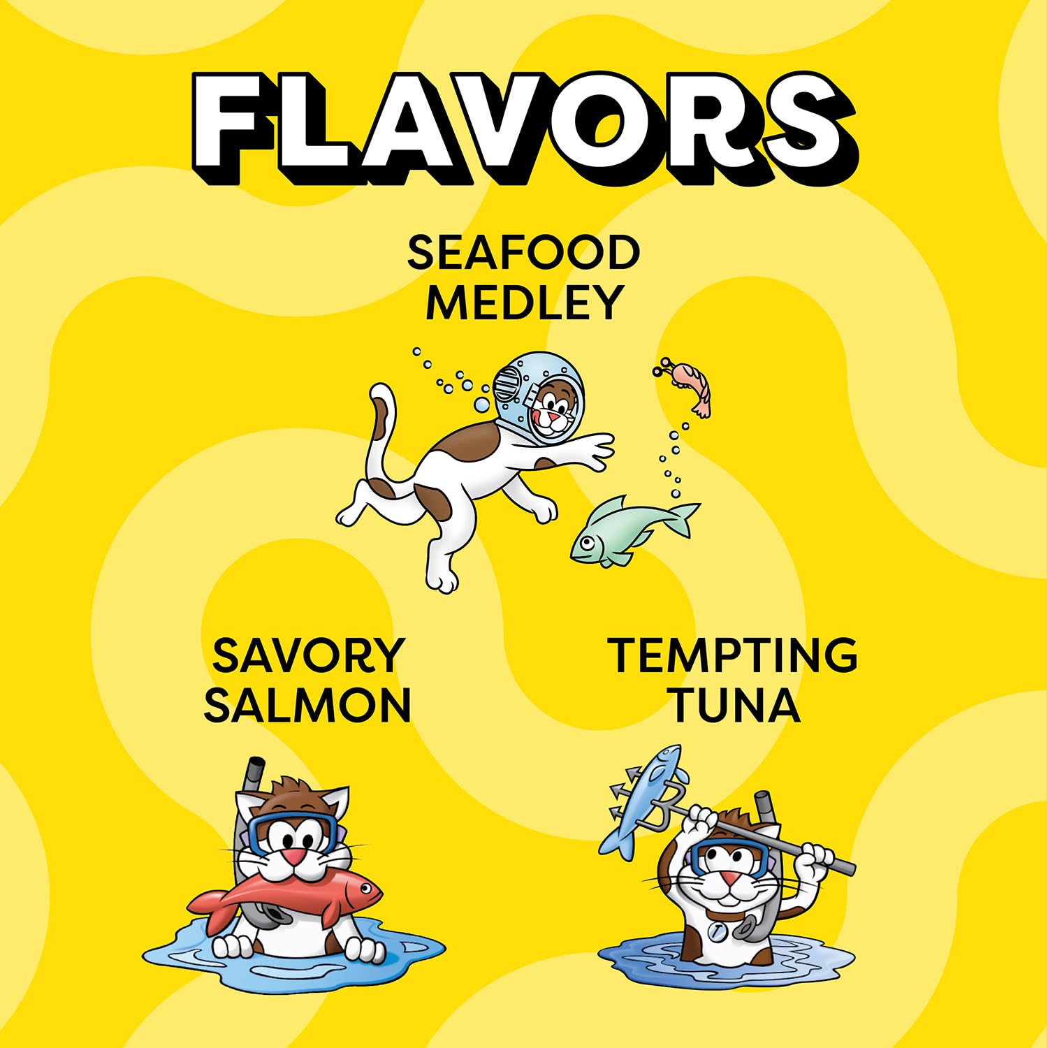 Saveur fruits de mer Temptations, arôme appétissant pour chats.