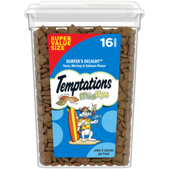Temptations Surfer's Delight, bocal 16 oz: récompense pratique et réutilisable.
