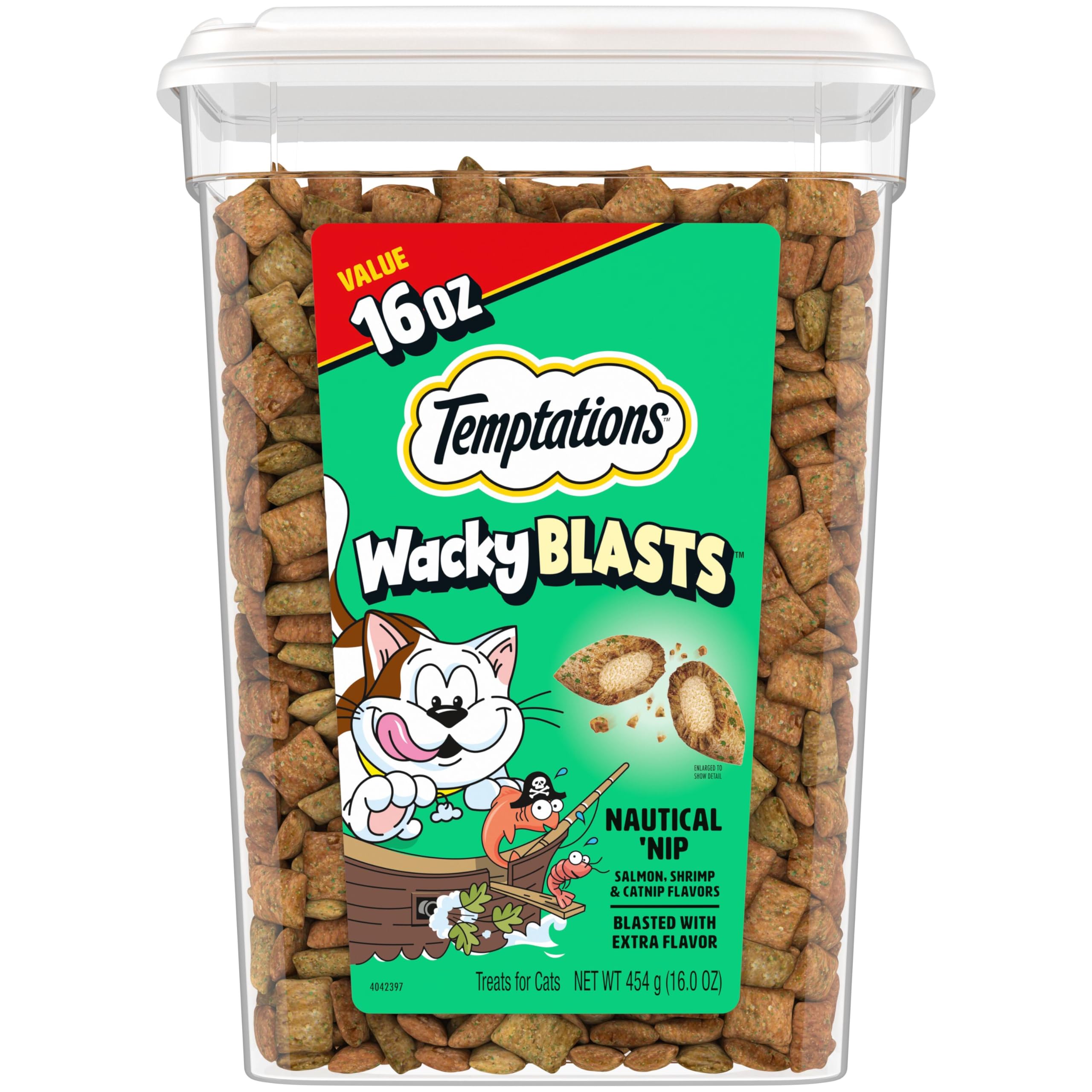Temptations Wacky Blasts : sachet refermable pour préserver la fraîcheur.
