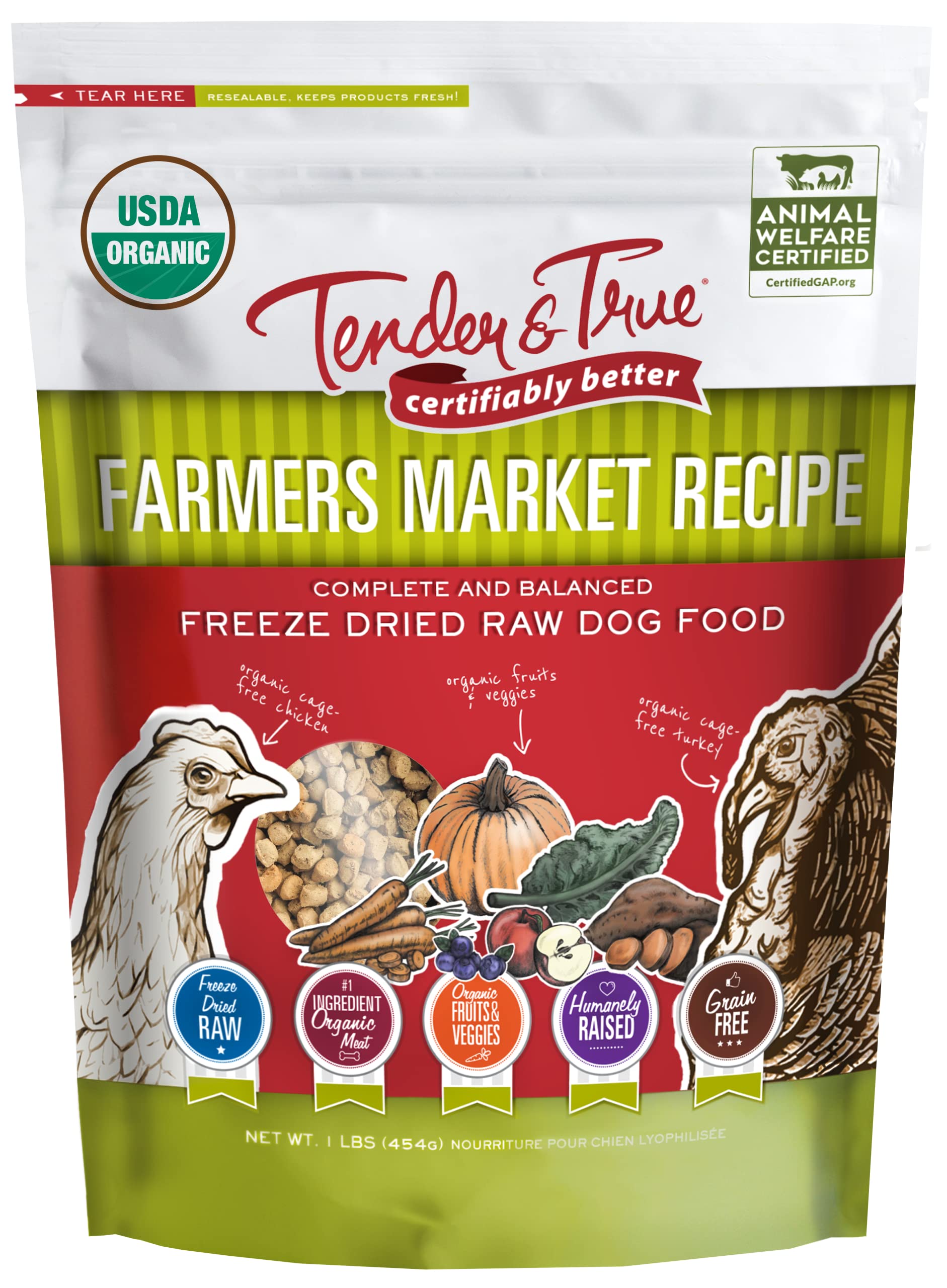 Tender & True Recette du Marché Fermier – paquet 454 g prêt à nourrir.