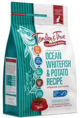 Tender & True croquettes poisson-blanc chat: texture croustillante et repas équilibré.