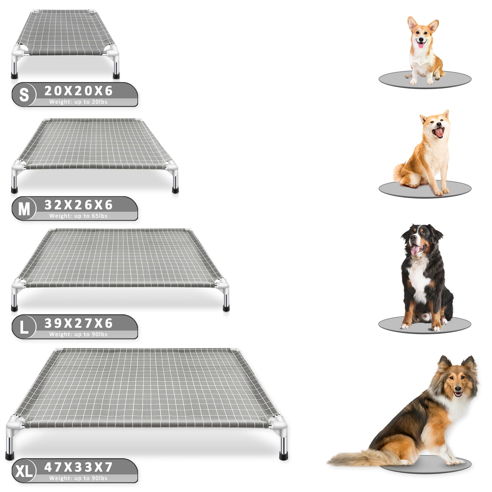 Tensorsine canapé extérieur base stable et sécurité du chien.