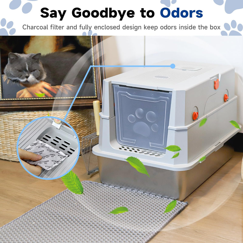 Tapis double couche Tentizon pour attraper les grains et garder le sol propre.