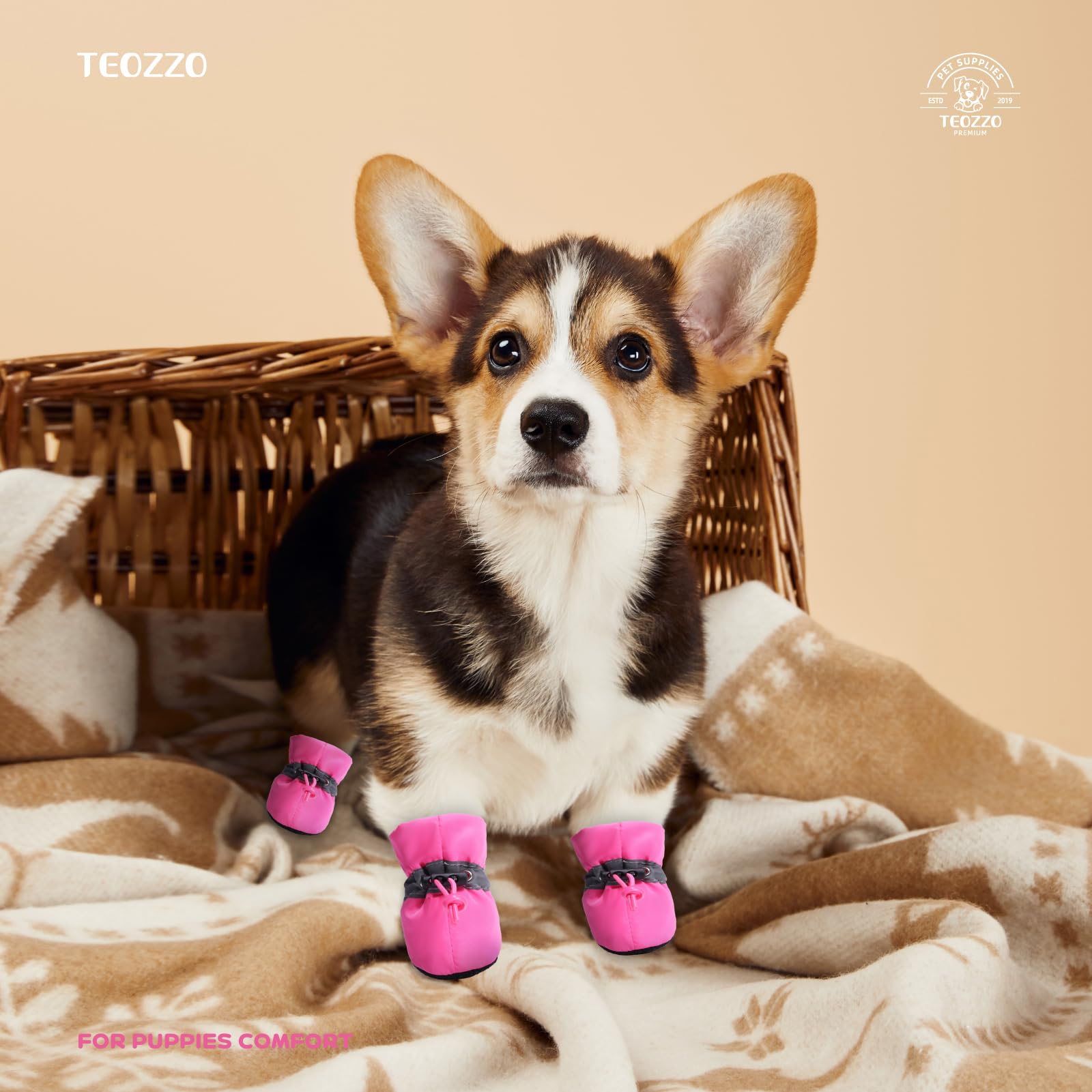 TEOZZO Bottes avec doublure en polaire douce pour le confort des pattes.