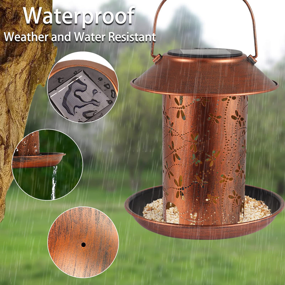 Tepaken déco jardin avec projection de libellule lumineuse et ambiance douce.