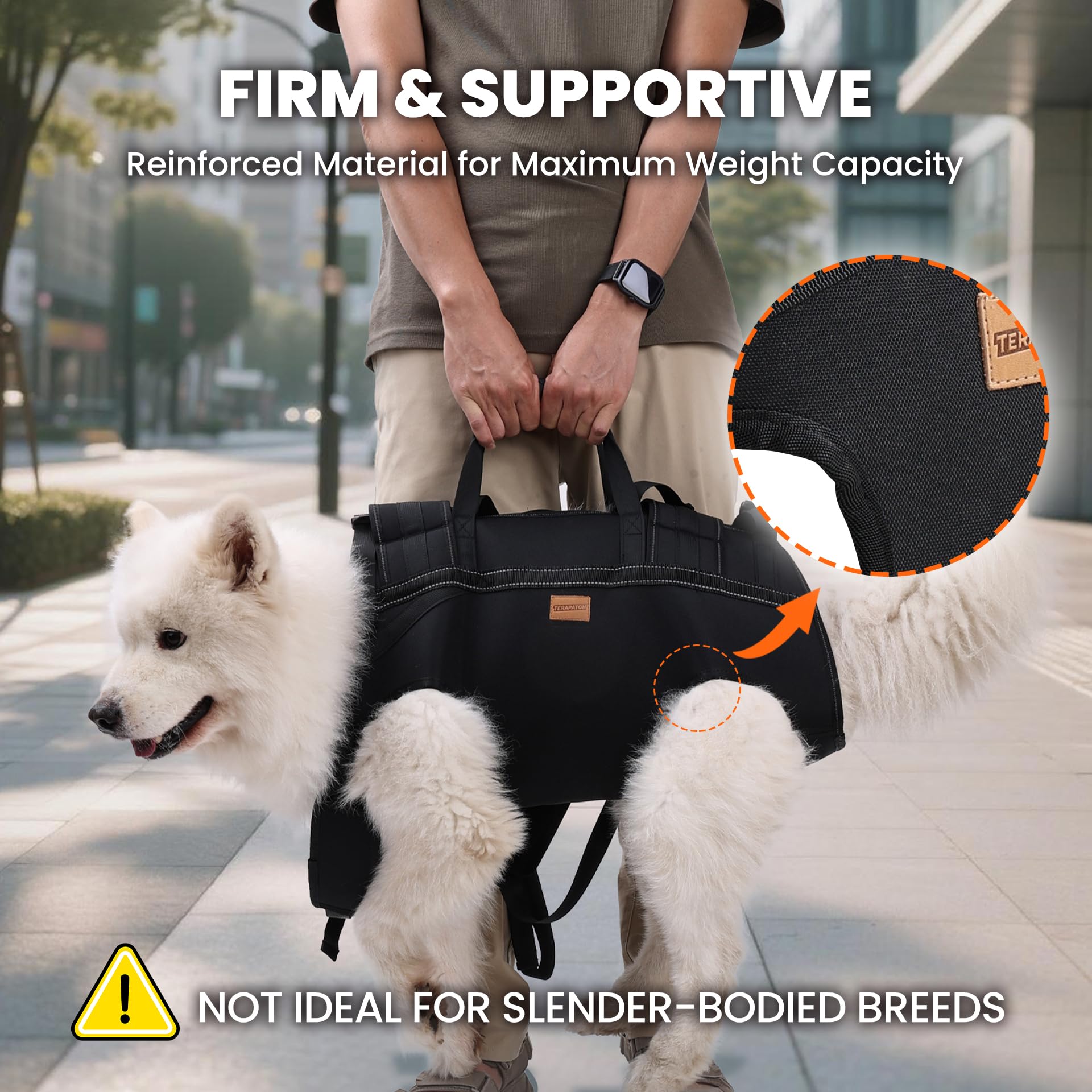 Porte-chien Terapaton – sac dorsal pratique pour longs trajets et excursions.