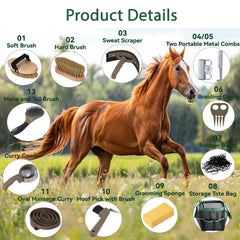 Terpup brosse douce cheval : nettoyage en douceur et respect de la peau