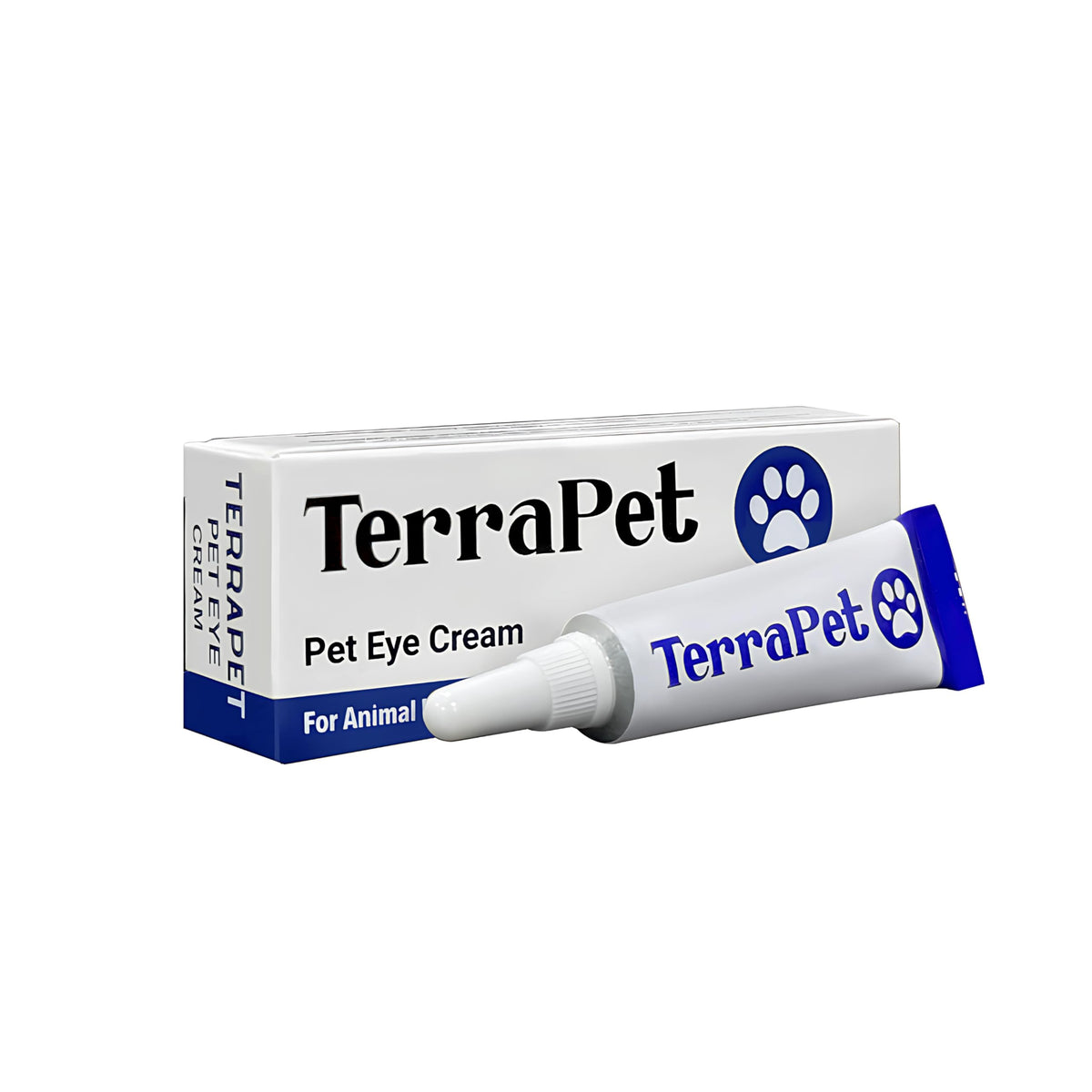 TerraPet crème yeux animaux tube — application facile autour des yeux de votre compagnon.