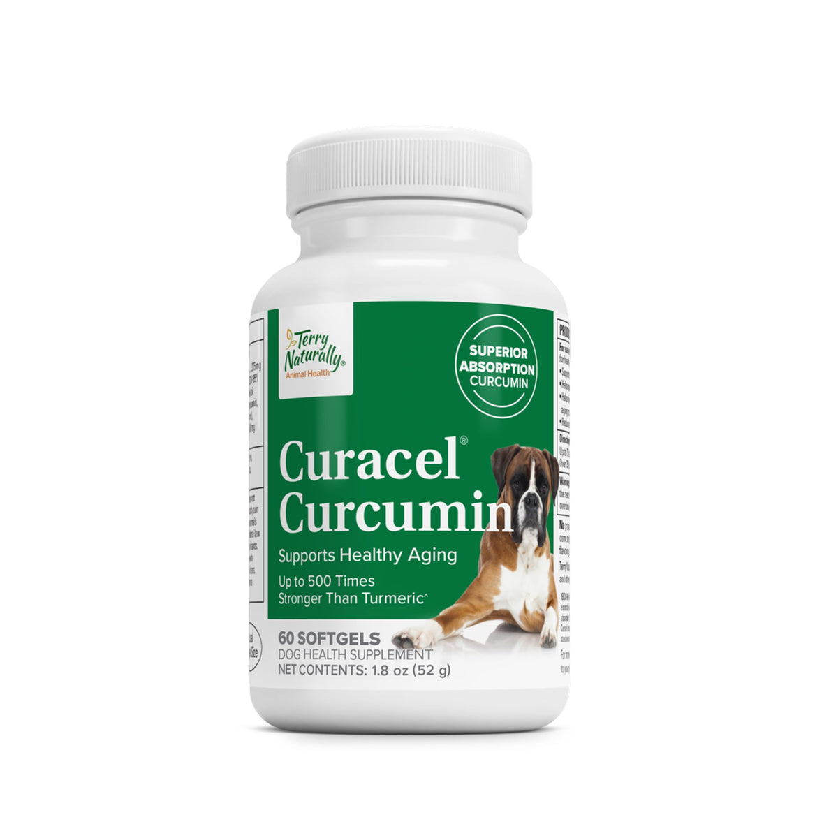 Terry Naturally Curacel pour chien: bouteille visible et présence rassurante.