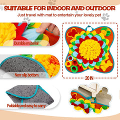Tesitehi Snuffle Mat coin jeux nourriture, encourage les distractions saines lors des repas