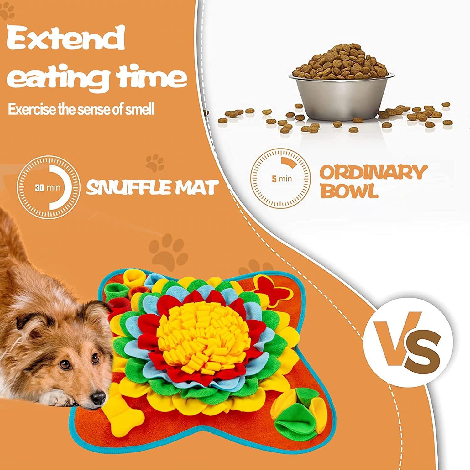 Tesitehi Snuffle Mat taille petits-moyens, convient a petites et moyennes races