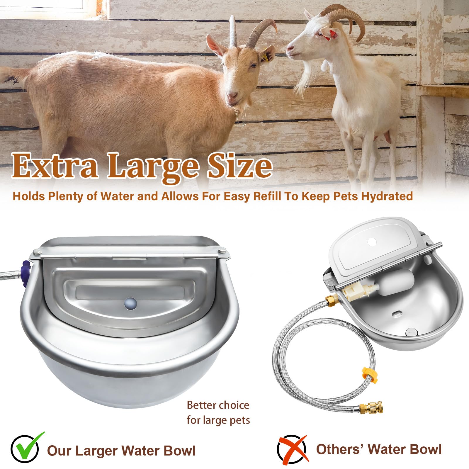 Tessco for you bac eau inox brillant – surface anti-corrosion et facile à nettoyer.