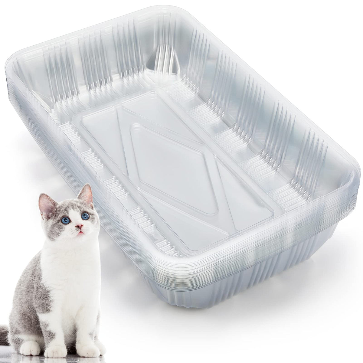 Tessco for you: boîte litière jetable pour chat, pack de 30 prêt à l'emploi