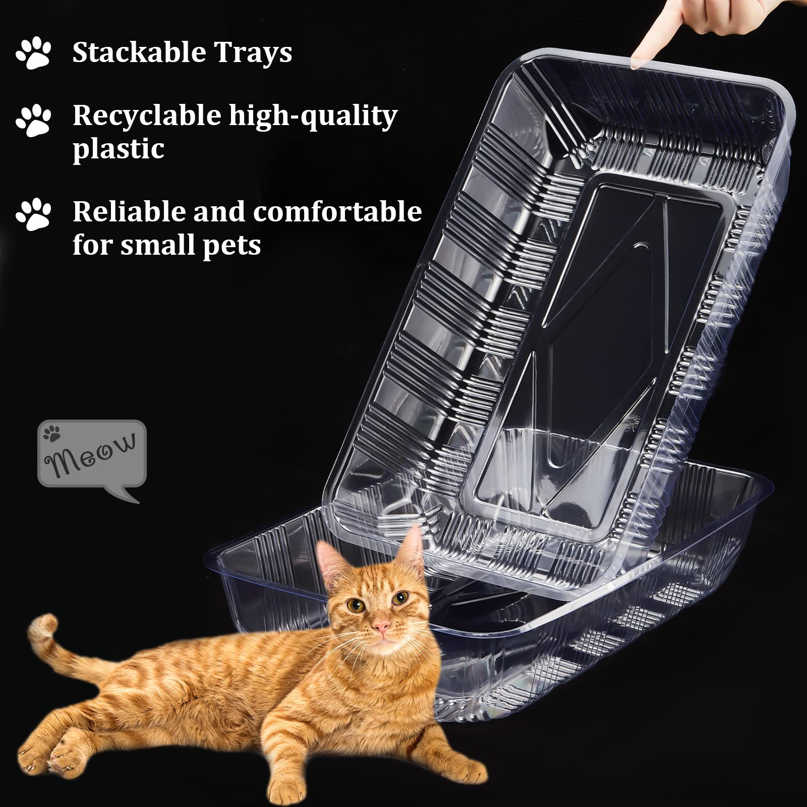 Tessco for you: boîte litière de dimension 42-5x26-7x8-7 cm, usage pratique